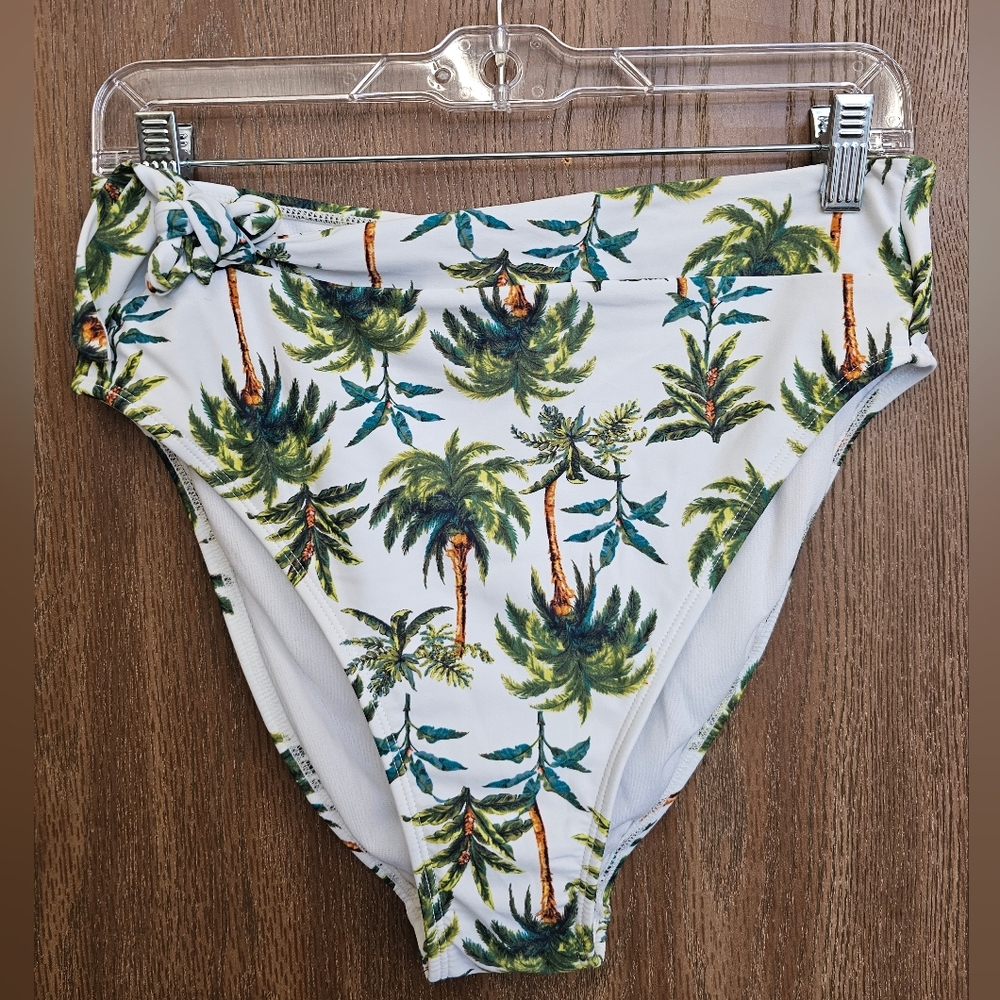 NWOT, Women's Xhilaration Palm Tree print bikini bottom, XL